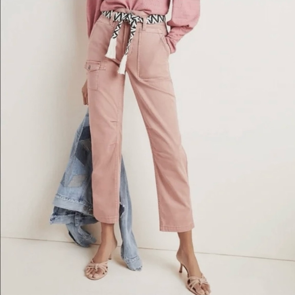 Anthropologie‎ Wanderer Cargo Pants Women’s Size 28 Pink